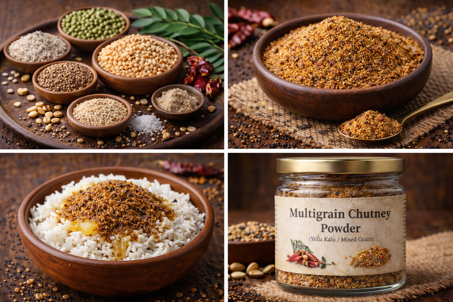 Multigrain Chutney Powder (Idli Podi)